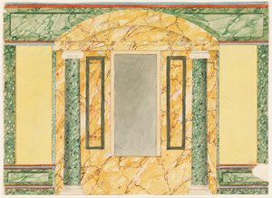 Wall Elevation with Marbled Niche by Frederick Crace